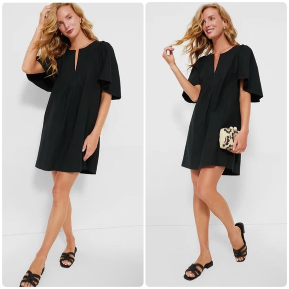 Pomander Place Dresses & Skirts - New! Tuckernuck Pomander Place Finley Flutter Sleeve Black Mini Dress 🖤 Medium